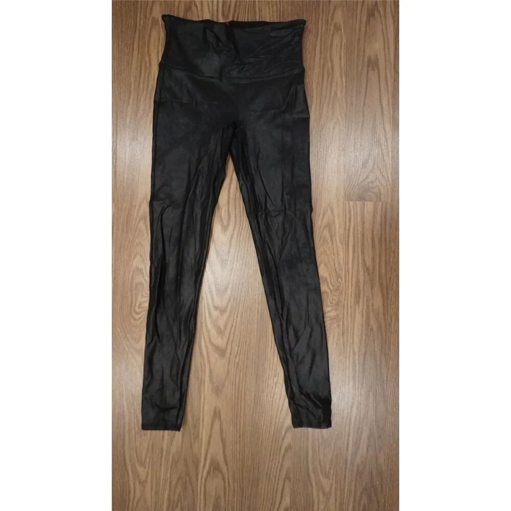 Spanx Faux Leather Leggings - Black (Size M) - Picture 8 of 10